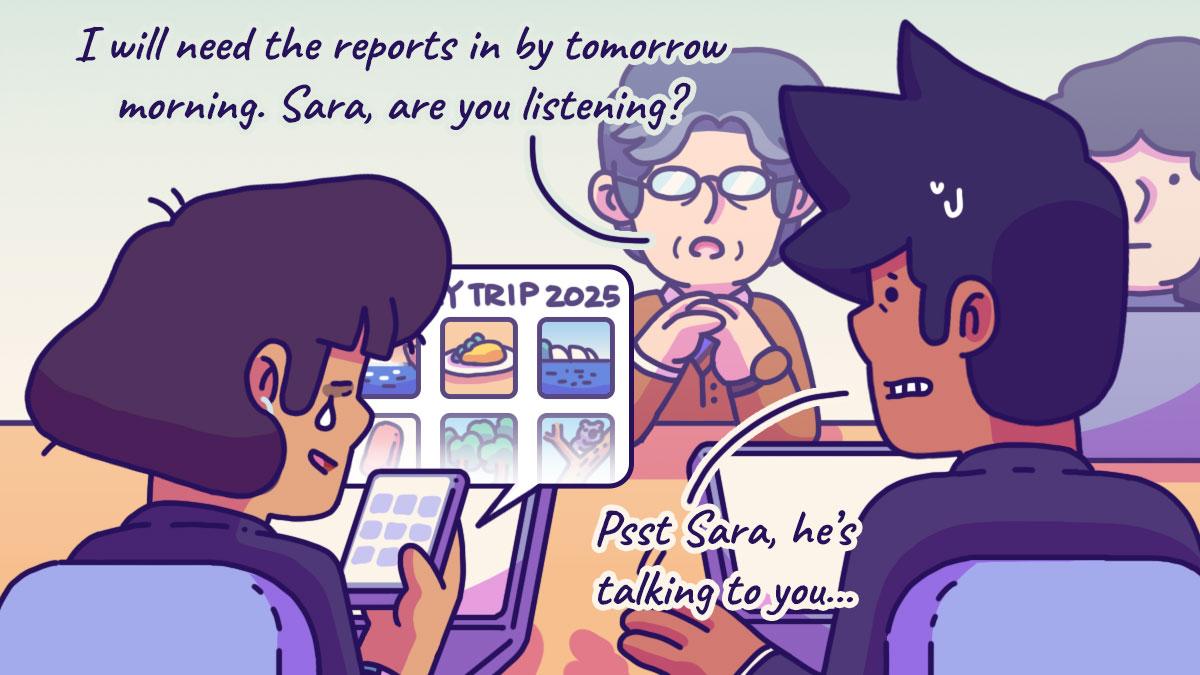 My Body Was In The Meeting, But My Mind Was Still On A Beach