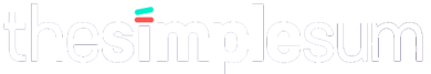 the simple sum logo white
